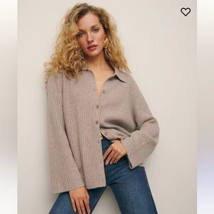 NWT Reformation Fantino Cashmere Collared Cardigan
